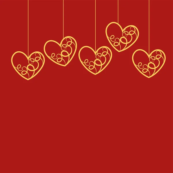 Illustration Vectorielle Carte Happy Valentines Day Typographie Objet Rouge Sur — Image vectorielle