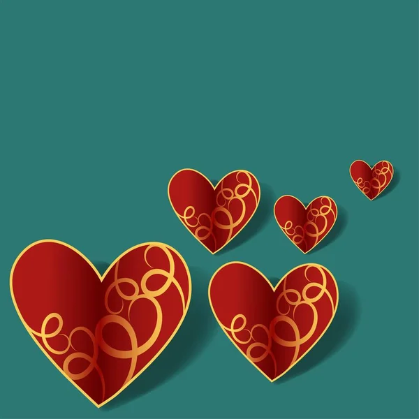 Illustration Vectorielle Carte Happy Valentines Day Typographie Objet Rouge Sur — Image vectorielle