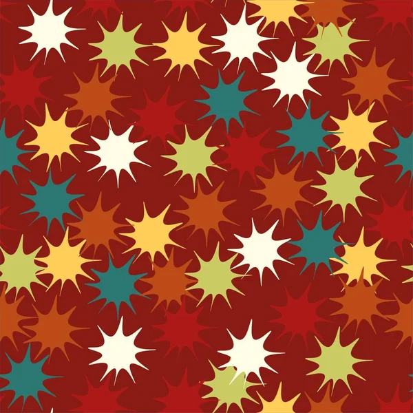 Векторный Бесшовный Цветной Накладывающийся Цвет Звезды Фон — стоковый вектор