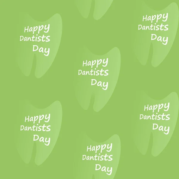 Happy Dentist Day Logo Vector Template Design — Stock Vector