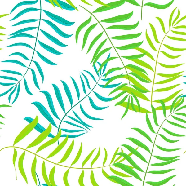 Tropikalny Liści Palm Wektor Wzór — Wektor stockowy