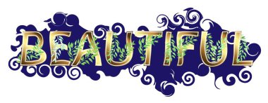 Yeşil dallar için sloganı grafik güzel gömlek yazdırın. Vektör çizim