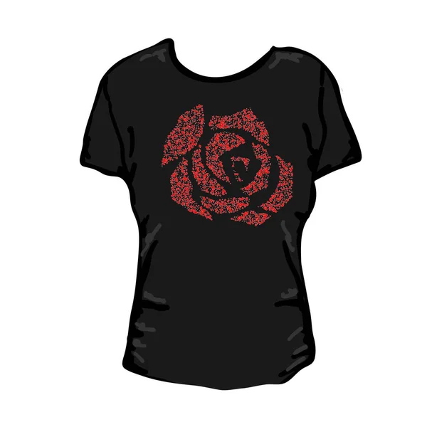 Çiçek motifi kroki için tasarım illüstrasyon whith Kalpler