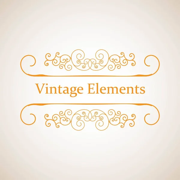 Calligraphic Design Elements Vintage Stile Vector Illustration. — Stock Vector