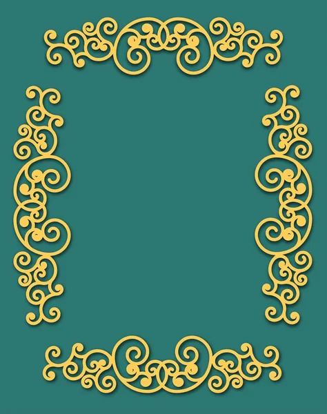 Vintage blüht ornament frame template vektorillustration. Viktorianische Grenzen für Grußkarten, Hochzeitseinladungen, Werbung oder anderes Design und Platz für Text. — Stockvektor