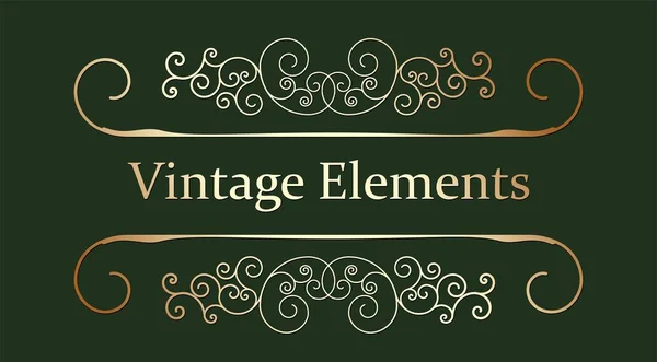 Elementi di design calligrafico Vintage Stile Vector Illustrazione . — Vettoriale Stock
