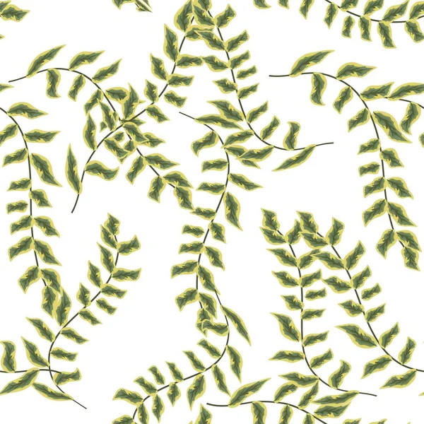 Vector Leaf Seamless Pattern. Texture abstraite des feuilles . — Image vectorielle