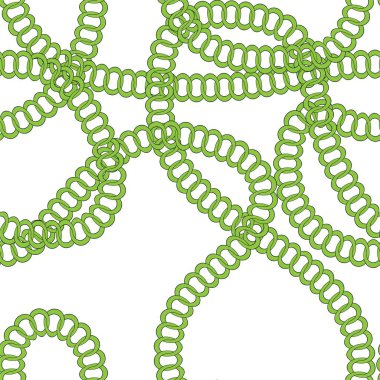 Yeşil Zincir kolye. Lüks mücevher arka plan. Kolye Altın zincir, altın Moda Aksesuar illüstrasyon.