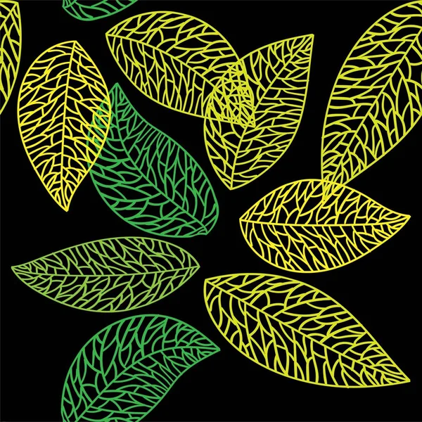 Mignon motif de feuille vectorielle sans couture. Tirage abstrait avec feuilles. Elégant bel ornement naturel pour le tissu, l'emballage et le textile . — Image vectorielle