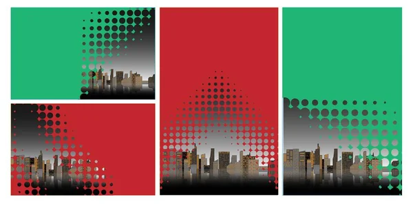 Future city flat illustration. urban cityscape template with modern buildings and futuristic traffic. banner for web design. — Stock Vector