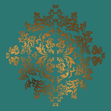 Vektör illüstrasyon eps 10 tekstil. Duvar kağıdı şam deseni.