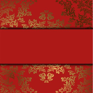 Davet ve tebrik kartı, eski ve barok stile, vintage çerçeve.