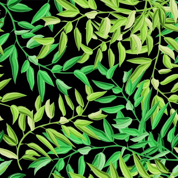 Akvarell tropisk palm lämnar seamless mönster. Vektor illustration. — Stock vektor