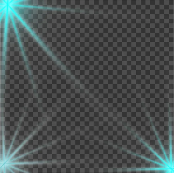 Blauw mooi licht ontploft met een transparante explosie. Vector, heldere illustratie voor perfect effect met sparkles. Heldere ster. Transparante glans van de glans gradiënt, felle flits. — Stockvector