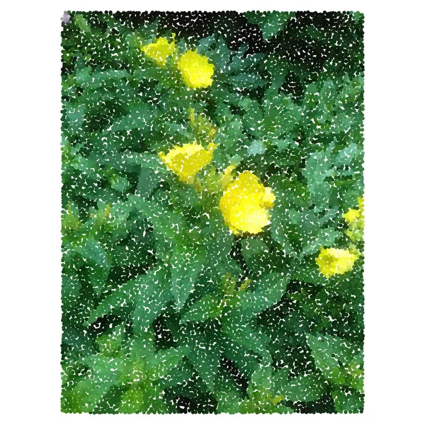 休日の黄色い花の背景。ベクトル. — ストックベクタ