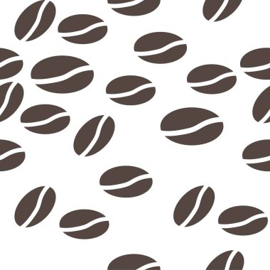 Kahve taneleri dikişsiz desen vektör illüstrasyon eps 10.