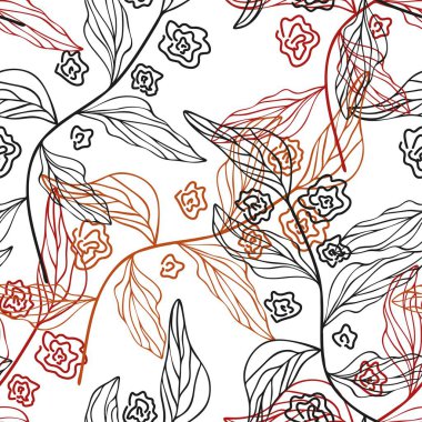 Güller dikişsiz desen vektör illüstrasyon eps 10.