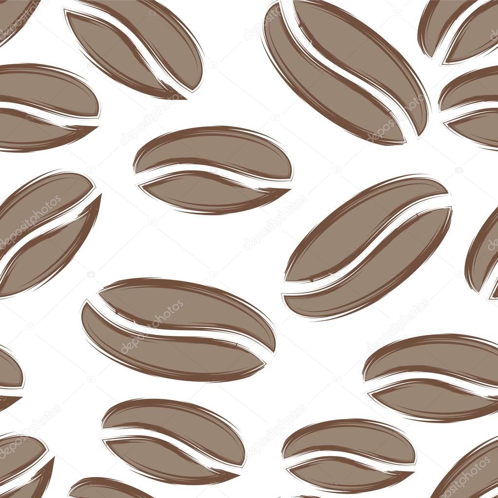 Coffee sketch hand drawing pattern vector illustration. 
