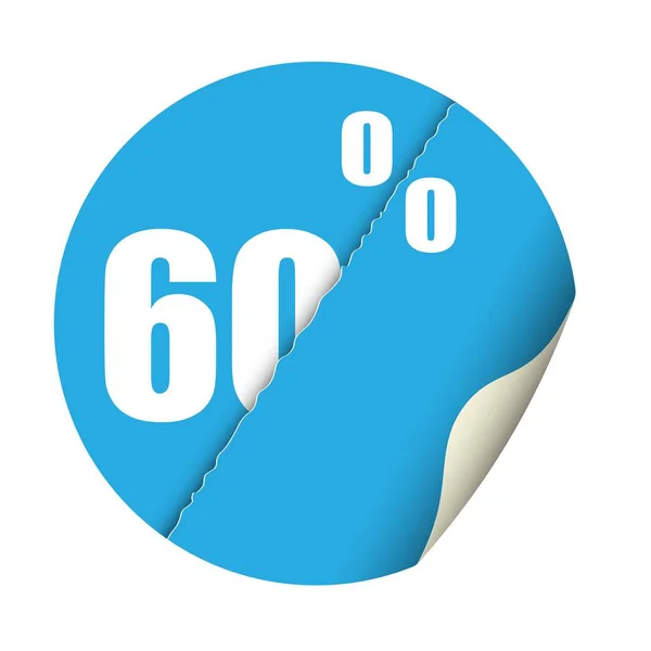 Round sticker percent discount. Modern vector illustration. — Stock Vector