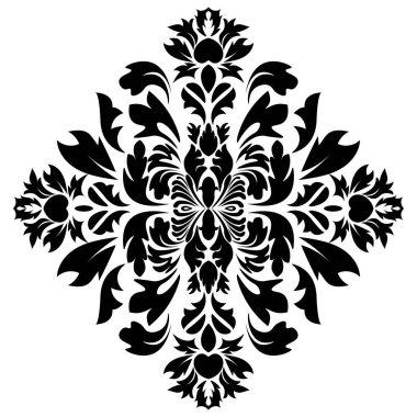 Kumaş tasarımı için kraliyet damask desen. Duvar kağıdı barok, damask.