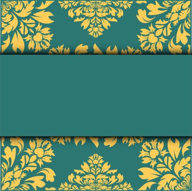 Kumaş tasarımı için kraliyet damask desen. Duvar kağıdı barok, damask.