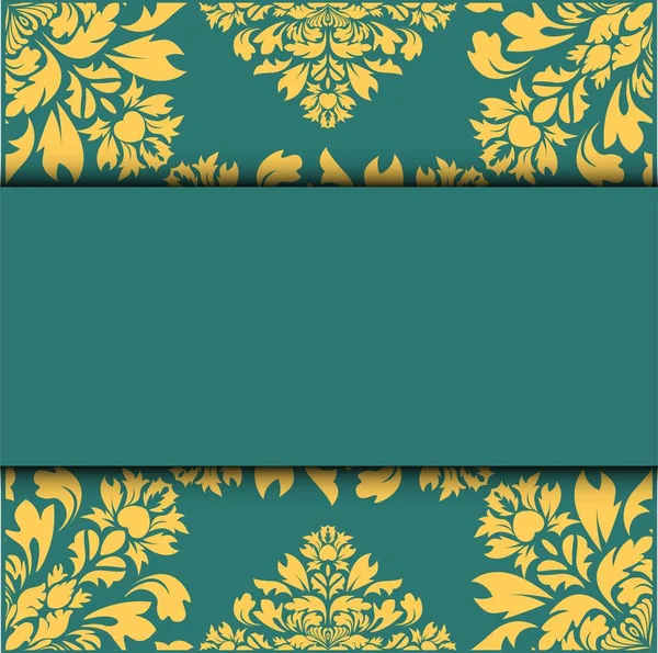 Motif damassé royal pour la conception du tissu. Fond d'écran baroque, damassé . — Image vectorielle