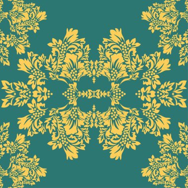 Kağıt tasarımı için İslam damask kartı. Vintage duvar kağıdı.