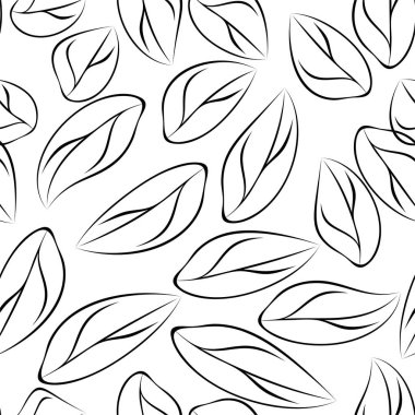 Beyaz bir arka plan üzerinde bırakır. Kusursuz desen. Vektör çizimi.