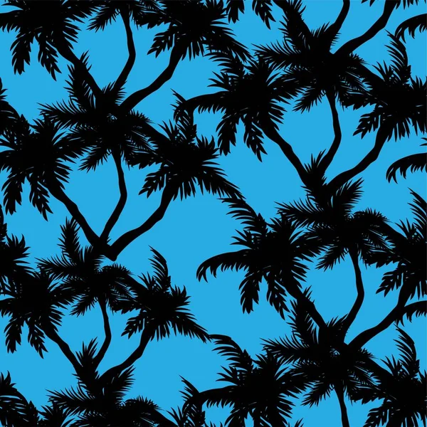 シームレスな熱帯エキゾチックなジャングルヤシの葉パターン。ジャングルベクトルイラスト. — ストックベクタ