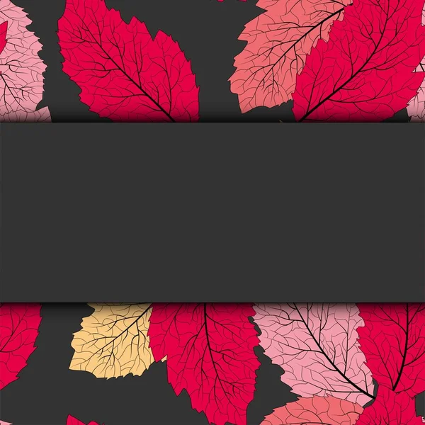 Abstracte herfst bladeren voor Violet concept ontwerp. Herfst achtergrond, seizoenskaart. — Stockvector