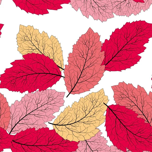 Feuilles d'automne abstraites pour la conception de concept violet. Fond d'automne, carte saisonnière . — Image vectorielle