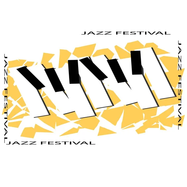 Modèle plat moderne avec festival de musique jazz. Modèle de feuille. Flyer musical vectoriel festival de jazz . — Image vectorielle