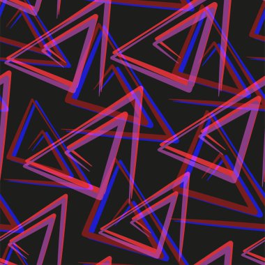 Renkli arka planda hipster tarzısoyut üçgenler. Soyut geometrik dikişsiz desen.