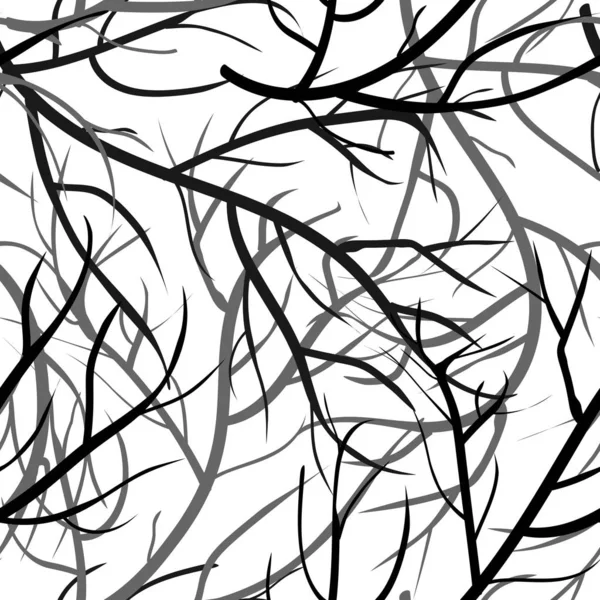 Modèle abstrait vintage avec des branches grises noires sur le fond pour la conception de la décoration. Design d'impression d'été lumineux moderne . — Image vectorielle