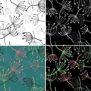 Duvar kağıdı tasarımı için vintage kart. Dikişsiz çiçek duvar kağıdı. Vektör vintage botanik illüstrasyon. Grafik tasarım, vektör. Çiçek arka plan.