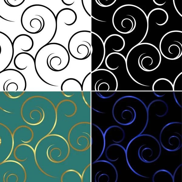 Klasická Množina Starobylvými Víly Textilní Ozdoba Vektorový Dekorativní Rámeček Klasická — Stockový vektor