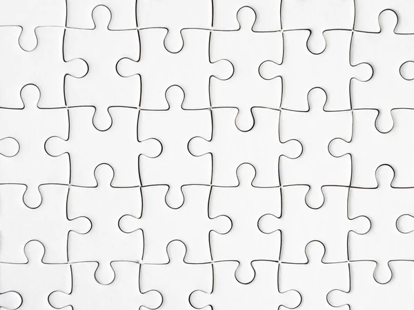 Beyaz jigsaw bulmaca üstten görünüm olarak grup (arka plan / doku)
