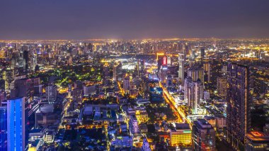 Bangkok cityscape gece Lambası 1 yüksek görünümü