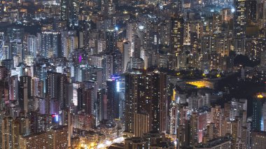 Hong Kong cityscape gece Lambası 7