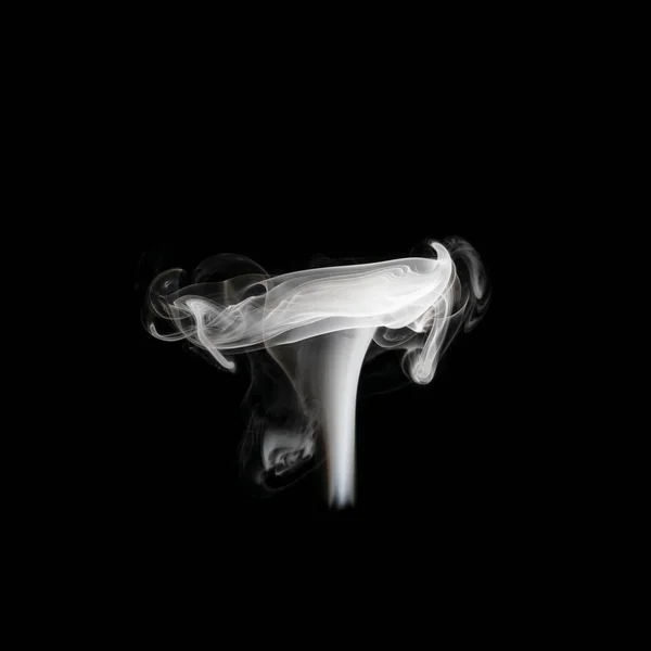 Arte Hermoso Abstracto Humo Blanco Del Incienso Aislado Sobre Fondo —  Fotos de Stock