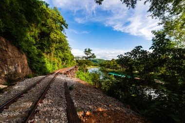 İkinci Dünya Savaşı tarihi tren, ölüm demiryolu, The Ww II demiryolu tarihinin river Kwai, Kanchanaburi, Tayland olarak bilinen