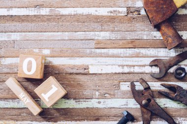 1 Mayıs. Mutlu Uluslararası İşçi Günü veya İşçi Günü backgrou