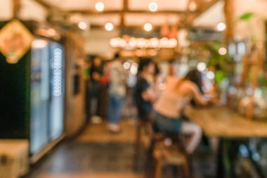 Soyut bokeh ışık ile bulanık kahve dükkanı veya kafe restoran