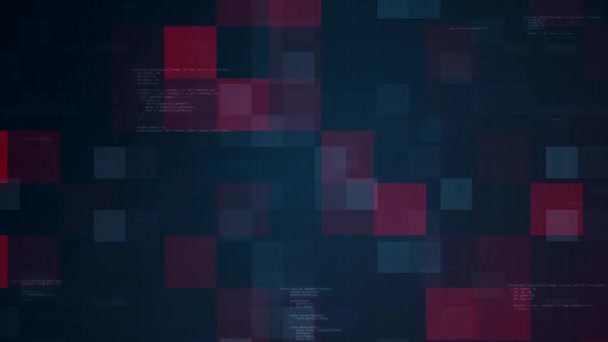 4Kプログラミングコード抽象技術映像背景コンセプト テキスト用の空白領域を持つ仮想空間で実行されるコンピュータ プログラム コード — ストック動画