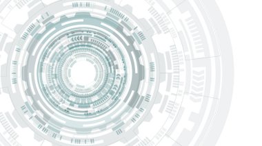 Hud soyut daire yapısı Fütüristik kullanıcı arayüzü. Bilim geçmişi. Hi-tech soyut arka plan. Fütüristik teknoloji kavramı.