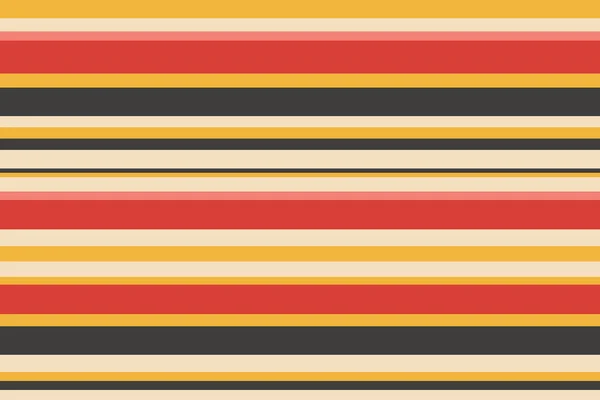 ブラック オレンジ ピンク 赤色のパラレルストライプとストライプシームレスなヴィンテージレトロなパターン ベクトル抽象背景 — ストックベクタ
