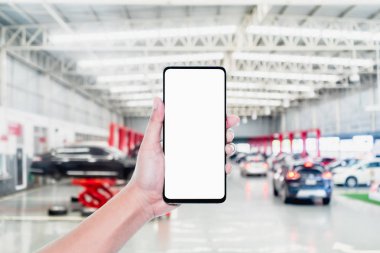 Uygulama veya web sitesi mockup promo için boş ekran akıllı telefon mock up