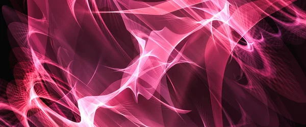 要旨背景ピンクの未来的な科学技術波は ウェブバナーや背景のためのテクスチャパノラマを形成する 3Dイラストレンダリング — ストック写真