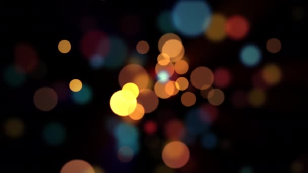 Sfocato Astratto Multicolore Bokeh Luci Sfondo Luci Scintillanti Sfocate Centro — Video Stock