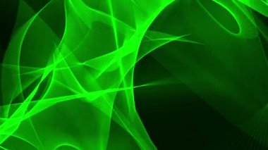Kusursuz döngüsüz yeşil ağ hareketi soyut arkaplan. 4K 3D görüntüleme siber teknoloji dijital akış yaratıcı tel örgüsü bilim-kurgu sanat şeridi arka planı.